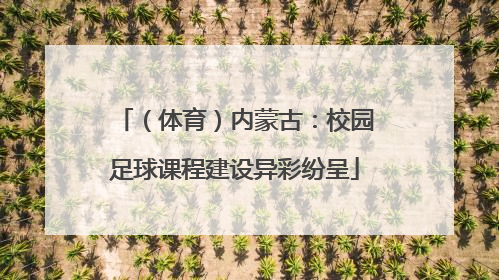 （体育）内蒙古：校园足球课程建设异彩纷呈