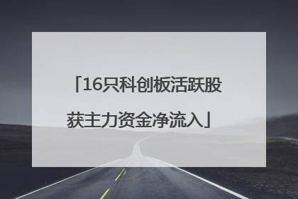 16只科创板活跃股获主力资金净流入