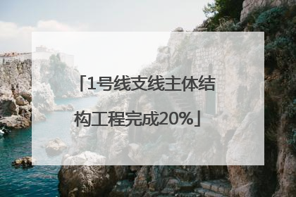 1号线支线主体结构工程完成20%