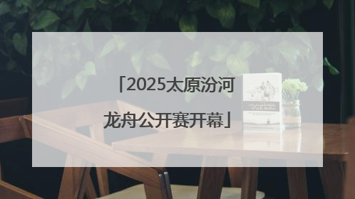 2025太原汾河龙舟公开赛开幕