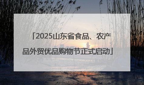 2025山东省食品、农产品外贸优品购物节正式启动